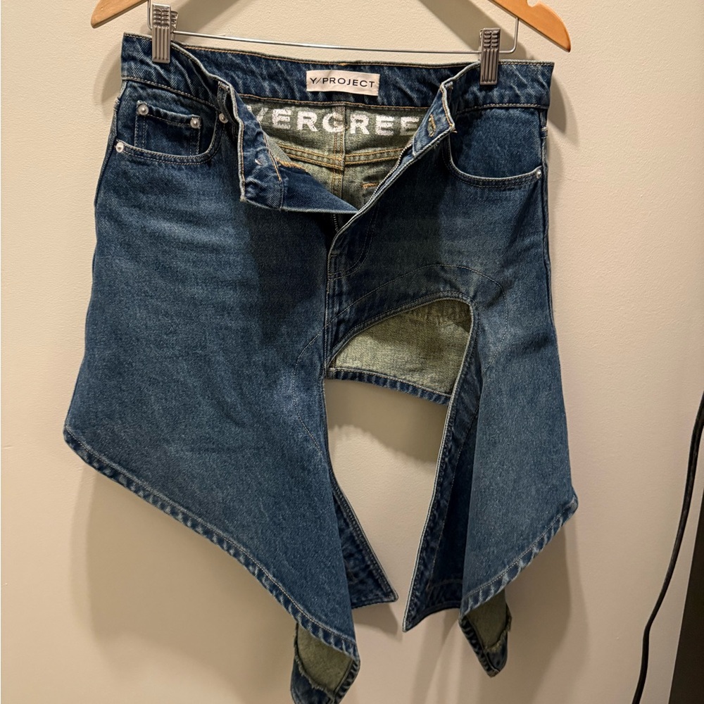 Y/Project Blue Denim Skirt